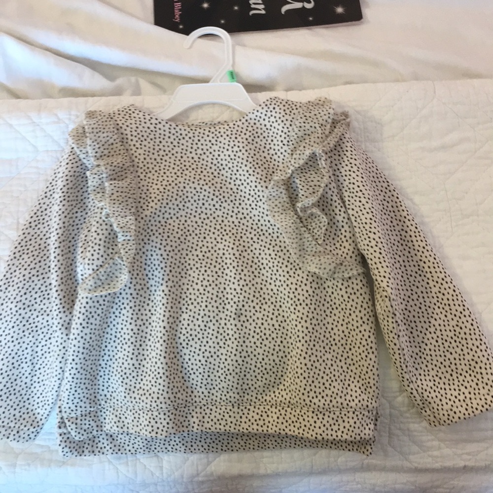 Zara ruffles polka dot sweatshirt